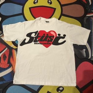Stussy x CPFM heart tee shirt
